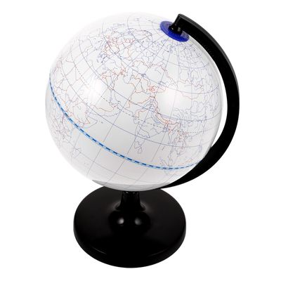 Abaodam DIY Blank Globe for Adults 20cm Coloring Globe Craft Educational Geography Teaching Tool Erasable Portable for Classroom and Home Use