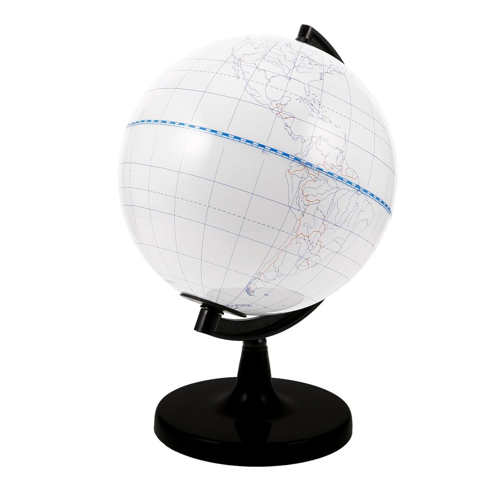 TOYANDONA DIY Blank Globe Model and Students 20cm Coloring Globe Craft Prop for Learning and Creative Painting