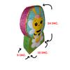 Bee Piata with Flower Crown, 24x15x5 Inches, Cardboard Construction with Matching Wood Stick, Birthday Party Decoration for Children view 3