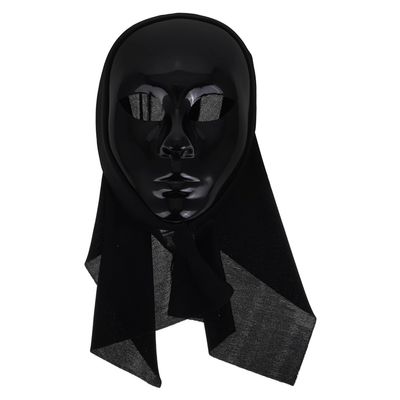 ARTIBETTER Black Full Face Mask for Halloween Purge Costume, Unisex Latex Rubber for Dance Party and Themed Events