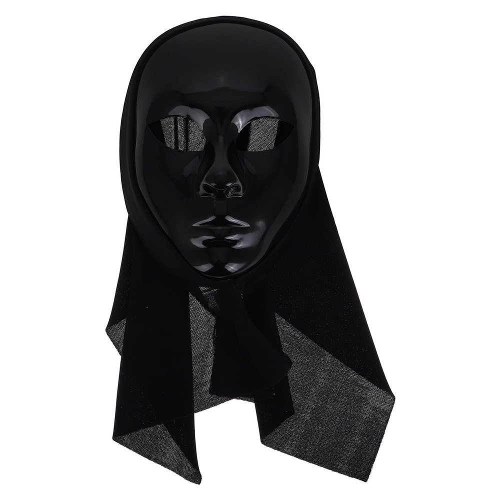 ARTIBETTER Black Full Face Mask for Halloween Purge Costume, Unisex Latex Rubber for Dance Party and Themed Events