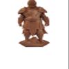 Darktanion Knight 3D Model, Fantasy Medieval Armor Hero Figure, 1:18 Scale, Resin, Uncolored Tan Brown, 3D Printed Collectible Miniature view 2