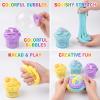 9 Pack Slime Kit - with 3 Jelly Cube Crunchy Slime and 6 Butter Slime, Non-Sticky, Mess-Free, Stress Relief Clear Slime - Toys for Girls and Boys - Party Favor, Stress Relief Toy, Classroom Reward view 2