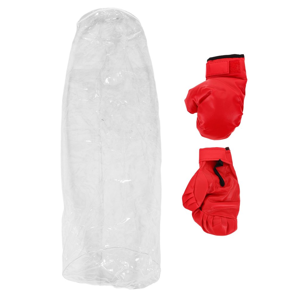 Gogogmee 1 Set Stuffed Animal Storage Organizer Punching Bag Shaped with Boxing Gloves 47" Beanbag with Zipper & Large Capacity for Kids Boys Girls Plush Dolls Toys (No Filler)