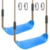 2Pcs Heavy Duty Swing Seat with Adjustable Rope Swingset Seats for Kids Plastic Tree Swings Seat Replacement for Swing Set Accessories Backyard Swingset Playground 220LB Capacity Blue view 1
