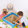 getuse Foldable Kids Sandbox Tray 50x50x8cm (20x20x3.1in) - Portable Sand Play Mat for Sensory Play, Beach & Kinetic Sand view 4