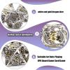 7-Piece White and Gold Dragon Dice, Hollow Polyhedron, Compatible with Role-Playing RPG Board Game Card Game view 2