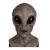 Alien Mask Latex Full Head Halloween Mask, Realistic UFO Horror Mask for Cosplay Costume Party Decoration Props(03 Light Gray) view 1