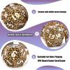 7 Piece Bronze and White Maze Design Dice, Hollow Polyhedron, Compatible with Role-Playing RPG Board Game Card Game view 2