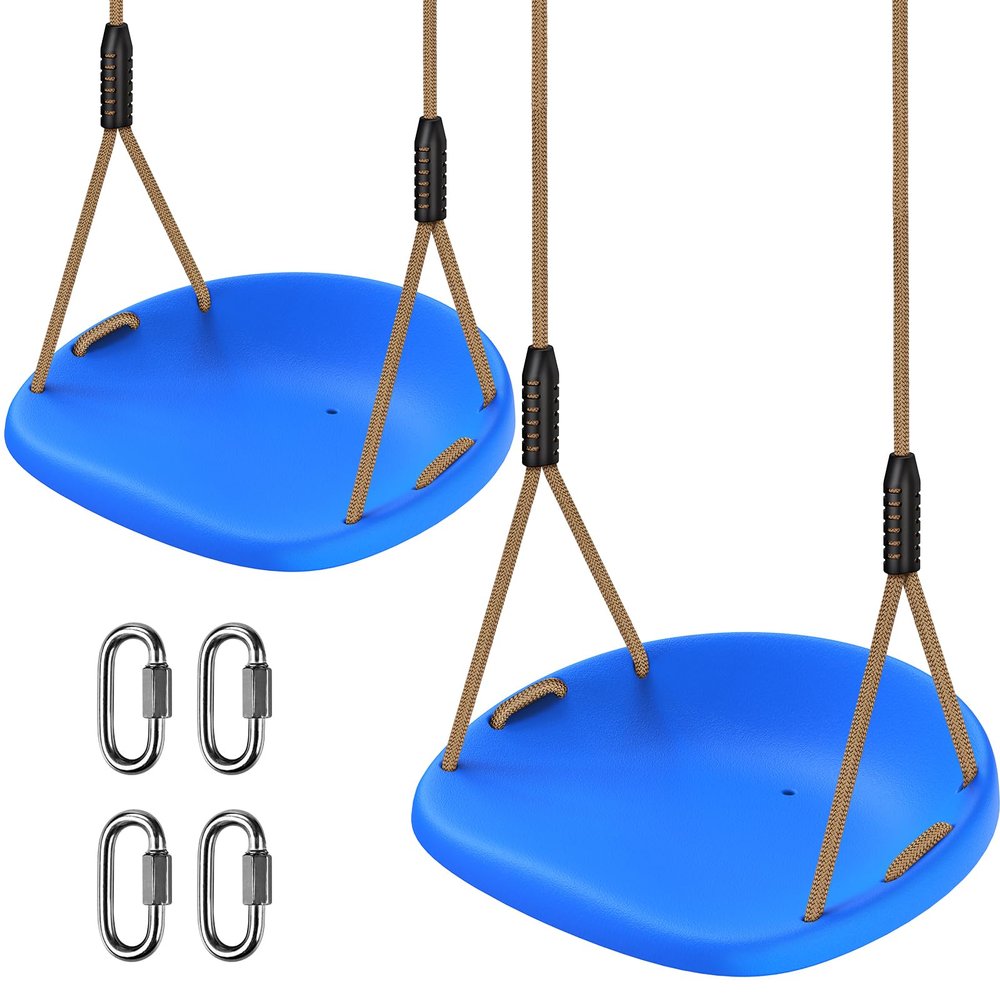 2Pcs Heavy Duty Swing Seat Anti-Slip Wide Swingset Seat with Adjustable Rope Tree Swings Seats for Kids & Adults 500LBS Replacement Swing Set Accessories for Outdoor Swing Set Backyard Playground