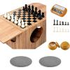 FENGXCXY Double-Sided Chess Table Set, Luxury Chess Set, Includes Chess + Go + Timer, Doubles as Coffee Table/Side Table, Comes with Dual Cushions. Family Board Game hub. (37) view 1