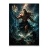 JMKLUP 500-Piece Adult Wood Jigsaw Puzzle, Poseidon with Golden Trident & Lightning Intellectual Challenge, High-Difficulty, Stress-Relieving Family Activity, Home Decoration Eco-Friendly, 20.5x15in view 1