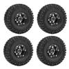 4pcs 1:10 Crawler Tires with Metal Hubs, RC Crawler Tires Rubber Tyres for Axial SCX10 D90 HPI HSP, Anti - Skid Off - Road Tread Pattern view 2