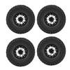 4pcs 1:10 Crawler Tires with Metal Hubs, RC Crawler Tires Rubber Tyres for Axial SCX10 D90 HPI HSP, Anti - Skid Off - Road Tread Pattern view 3