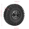 4pcs 1:10 Crawler Tires with Metal Hubs, RC Crawler Tires Rubber Tyres for Axial SCX10 D90 HPI HSP, Anti - Skid Off - Road Tread Pattern view 4