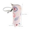 EXQUIMEUBLE Insulated Bottle Thermal Bag Breastmilk Storage Tote Portable Breastmilk Insulated Carrier for Travel and Outdoor Use Beige Geometric Pattern view 2