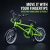 2 Pcs Green 1/18 Scale Mini Diecast Mountain Bike, Finger Bicycle Model, Desktop Decor Art Craft view 2