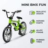 2 Pcs Green 1/18 Scale Mini Diecast Mountain Bike, Finger Bicycle Model, Desktop Decor Art Craft view 3