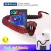 41.7in Giant 3D Printed Snake Realistic Large Toy Snake Figurine, Flexible Snake Model with Noctilucent Movable Teeth for 3D Printed Animals Collectors, Stres view 2
