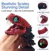41.7in Giant 3D Printed Snake Realistic Large Toy Snake Figurine, Flexible Snake Model with Noctilucent Movable Teeth for 3D Printed Animals Collectors, Stres view 3
