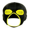Latex Exterminator Mask Highlighted Pin Hole Eyes and Trimmed Open Mouth Cosplay (Yellow trim, S) view 1