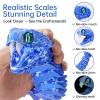 41.7in Giant 3D Printed Snake Realistic Large Toy Snake Figurine, Flexible Snake Model with Noctilucent Movable Teeth for Large 3D Printed Animals Collectors, Kids/Children Stress Relief Fidget Toy view 3