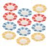 CTIRCHIU 150pcs Floral Disposable Paper Party Plates Set Red, Yellow, Blue Colors Festive Dinner Tableware for Birthday and Holiday Celebrations view 1