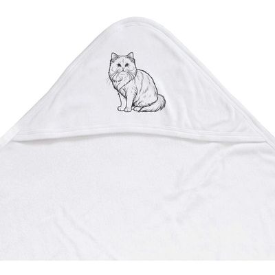 Azeeda 'Persian Cat' Baby Hooded Towel (HT00041405)