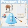 linastu 7inch Desk Goose Outfits, Mini Desktop Goose Clothes Desk Gooses Accessories Set for Magnetic Gooses Statue (Painter) view 2