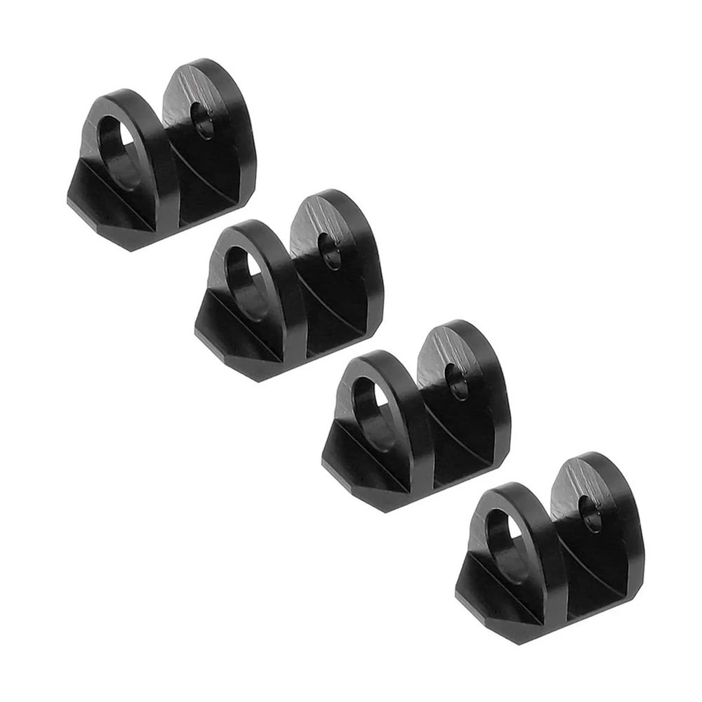 Rc Drift Cars Parts For Arrma For Granite For Grom For Typhon 1/18 /1/14 4pcs Aluminum Alloy Shock Cap Protector Reinforced Guard Rc Parts(Black)