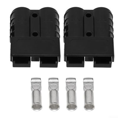 Set of 2 optimal performance connectors rated at 50A with silver plated contacts for enhanced conductivity