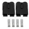 Set of 2 optimal performance connectors rated at 50A with silver plated contacts for enhanced conductivity view 1