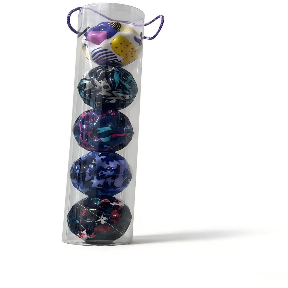 X psblty 5 Pack Bouncy Balls, 2.7 Inch Astro Space Moon Bouncy Balls, PU Foam High Bounce Balls for Kids Indoor Outdoor Play, Party Favors Gifts (Camouflage)