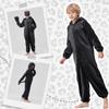 Ezuwail Black Leopard Costume for Kids Black Cheetah Hooded Bodysuit with Gloves Mask Animal Onesie Halloween Cosplay Outfit for Girls Boys (Black, 110) view 4