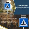 30" Solar-Powered Flashing LED Pedestrian Crossing Sign for Urban Roads & Schools - 24x24 in Safety Signal, Bright LED Warning Light, Traffic Control Device view 3