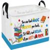 Essme Rectangular Kids Baskets,Book Storage Box,Cute Basket for Kids with Handles for Room Decor, Book Bins,Shelf Basket.(Book) view 1
