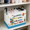 Essme Rectangular Kids Baskets,Book Storage Box,Cute Basket for Kids with Handles for Room Decor, Book Bins,Shelf Basket.(Book) view 4