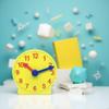 Qemixly 4 inch Teaching Clock, Learning Tell Time Analog Clock Demonstration 12 Hour 2 Pointers for Classroom Teacher view 2