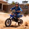 50cc Kids Dirt Bike Gas Powered, Dirt Bike for Kids 8-14 2-Stroke Off-Road Motocros Mini Motorcycle Birthday Halloween for Children Young Rider Boys Girls Beginners Ages 8-14 Blue view 3