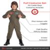 Morph Kids Flight Suit Pilot Costume with Aviator Helmet Goggles Scarf Set, Boys Air Force Fighter WW2 Costume Kids - Small view 2