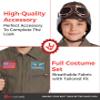 Morph Kids Flight Suit Pilot Costume with Aviator Helmet Goggles Scarf Set, Boys Air Force Fighter WW2 Costume Kids - Small view 3