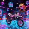 50cc Kids Dirt Bike Gas Powered, Dirt Bike for Kids 8-14 2-Stroke Off-Road Motocros Mini Motorcycle Birthday Halloween for Children Young Rider Boys Girls Beginners Ages 8-14 Pink view 1