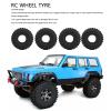 4Pcs 2.2in RC Crawler Tires, Rubber Soft Replacement Tires for SCX10 1/10 RC Crawlers, High - Grip Off - Road Wheel Tyres with Uneven Tread Pattern for Rough Terrain view 2