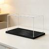 24 26 28 30 in Large Acrylic Display Case, Clear Stackable Figure Display Plastic Case, Assembled Showcase Cube Box for Hobby Collectibles(Black,60x60x60cm/24x24x24in) view 1