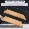 24 26 28 30 in Large Acrylic Display Case, Clear Stackable Figure Display Plastic Case, Assembled Showcase Cube Box for Hobby Collectibles(Black,60x60x60cm/24x24x24in) view 3
