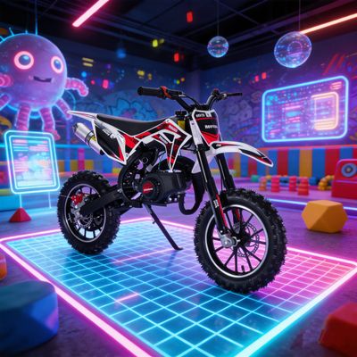 50cc Kids Dirt Bike Gas Powered, Dirt Bike for Kids 8-14 2-Stroke Off-Road Motocros Mini Motorcycle Birthday Halloween for Children Young Rider Boys Girls Beginners Ages 8-14 Black