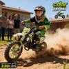 50cc Kids Dirt Bike Gas Powered, Dirt Bike for Kids 8-14 2-Stroke Off-Road Motocros Mini Motorcycle Birthday Halloween for Children Young Rider Boys Girls Beginners Ages 8-14 Green view 3