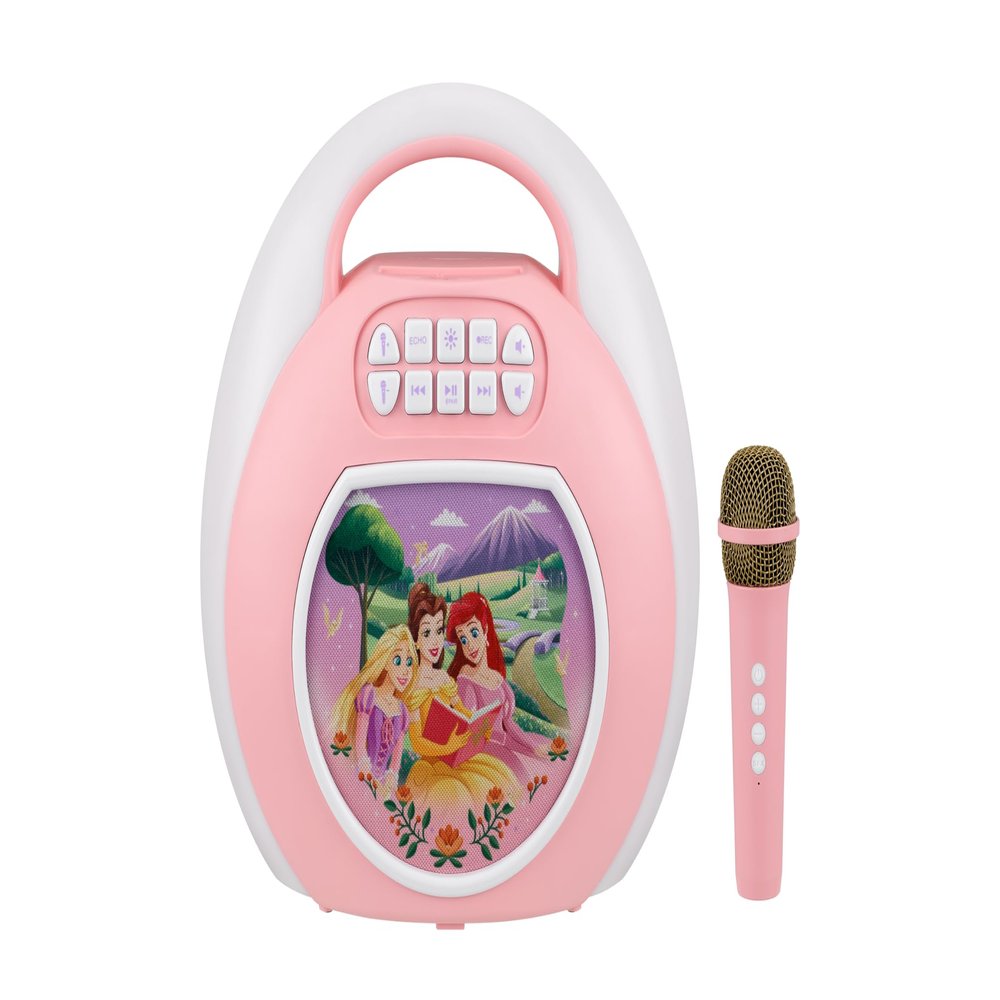 Disney Princess Bluetooth Karaoke Machine for Kids with Wireless Microphone