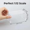 1:12 Miniature Acrylic Table - Modern Waterfall Rectangle Coffee Table for Dollhouse, Transparent Living Room Furniture & Display Stand for Miniatures (Clear) view 2
