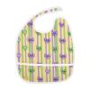foixnub Baby Bibs for Boys Girls Purple Green Stripes Bows Newborn Drooling Bibs for Feeding Teething Soft Adjustable 5pack view 1
